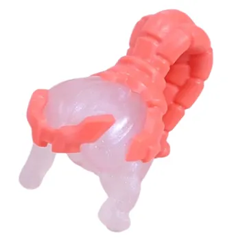Hair and Tiara, Coral Large Ponytail and Tiara Pattern