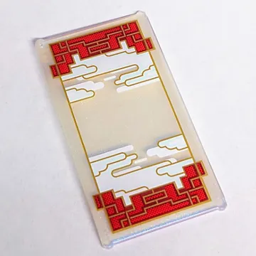 Glass for Window 1 x 4 x 6 with Asian Gold/Red Decoration print