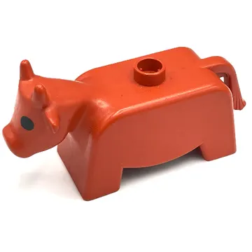Duplo Animal Cow, Solid Black Eyes (Old Style)