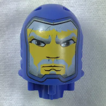 Large Figure Head, Round Top, with King Mathias Print - Gold Line around Face