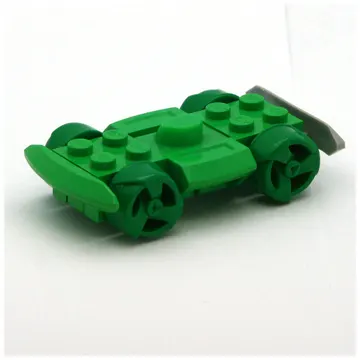 Vehicle Base 4 x 6 Racer Base with Green Wheels