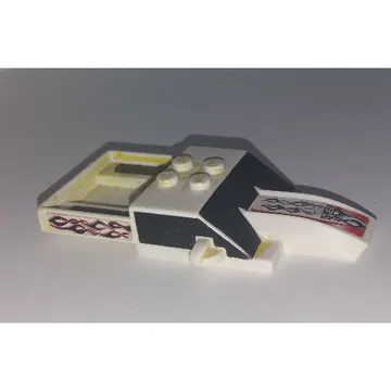 Vehicle Body, Top Fast Food Racer 4 x 10 with Pickup Bed and Black Windshield and Side Windows
