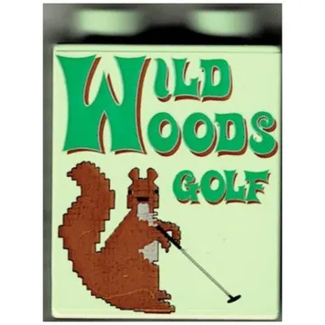 Duplo Brick 1 x 2 x 2 with Wild Woods Golf Print