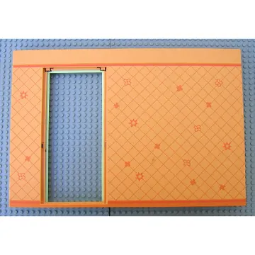 Scala, Building, Wall 40 x 2 x 24 with Door and Orange Wallpaper Print