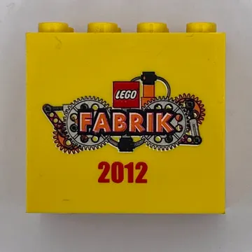 Brick 2 x 4 x 3 with 'LEGO FABRIK 2012' Print