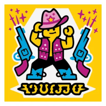 Tile 2 x 2 with Party Poppers print