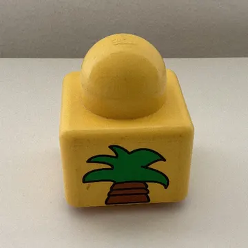 Primo Brick 1 x 1 with Giraffe Head / Palm Tree Print