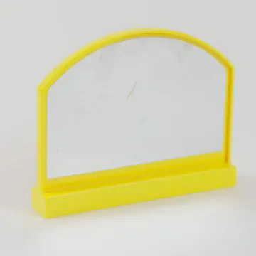Duplo Panel 6 x 1 x 4 with Curved Top, Silver Mirror Sticker (Pre-applied)