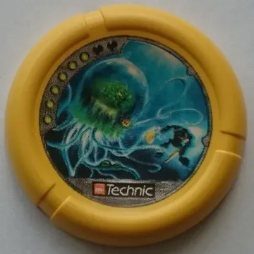 Large Figure Throwing Disk, Scuba / Sub, 6 Pips, Fighting Giant Jellyfish Print