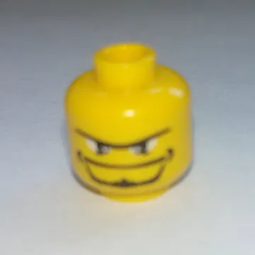 Minifig Head, Beard with Goatee, Unibrow and Eye Whites Print