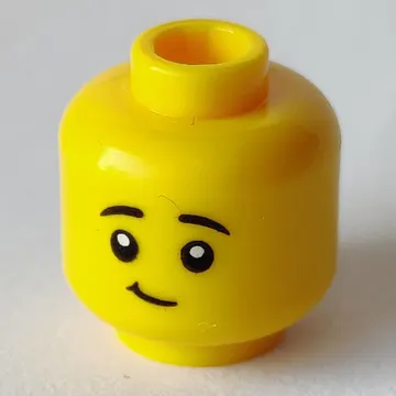 Minifig Head Popcorn Costume, Crooked Cloed Mouth Smile / Open Mouth Smile print