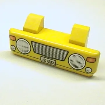 Grille 2 x 6 with 2 Technic Pins, 'JS 4654' and Headlights Print