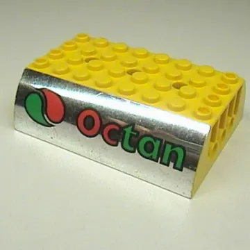Brick Curved 8 x 6 x 2 Double with Chrome Silver Sides and 'Octan' Print