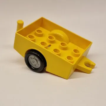 Duplo Trailer with Hitch Ends and Silver Wheels