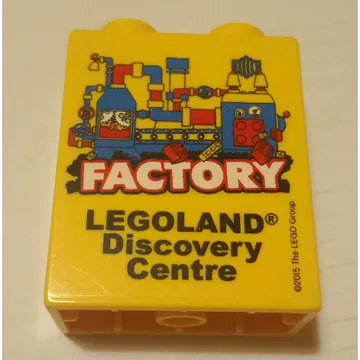 Duplo Brick 1 x 2 x 2 with Bottom Tube, Legoland Discovery Centre Factory Print / 2015