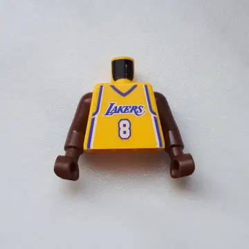 Torso Basketball Jersey, Los Angeles Lakers '8' Print, Long One Piece Arms Brown (NBA)