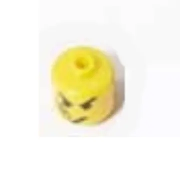 Pen Bead, Round Large, Curved Edges / Cylinder with Minifig Head with Band-aid Print