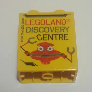 Duplo Brick 1 x 2 x 2 with Bottom Tube with 'LEGOLAND DISCOVERY CENTRE' and Robot Print 2019