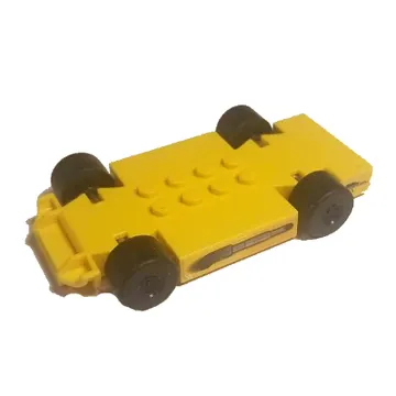 Vehicle Base Fast Food Racer 6 x 10 with Black Wheels and Black Tires