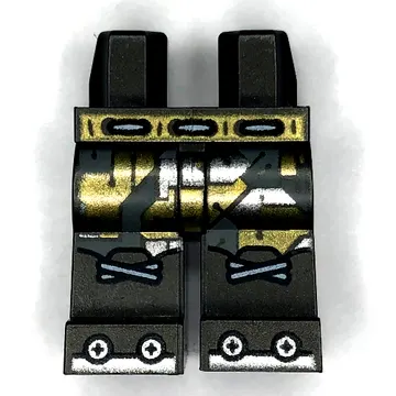 Hips and Pearl Titanium Legs with Gold and Silver Circuitry, Toes, Belt print