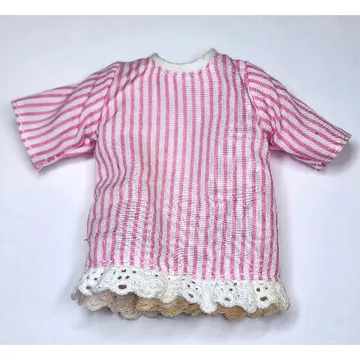 Duplo Nightdress with Pink Stripes Print