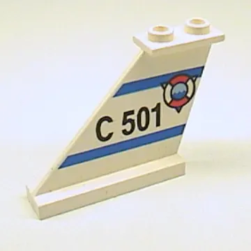 Tail 4 x 1 x 3 with 'C 501' & Life Preserver Ring on Left Side Print