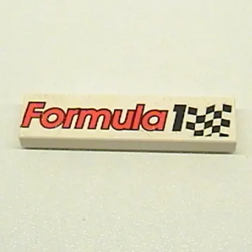 Tile 1 x 4 with 'Formula 1' and Checkered Flag Print