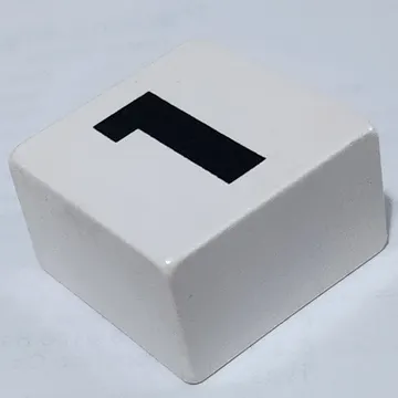 Duplo Tile 2 x 2 x 1 with '1' Print