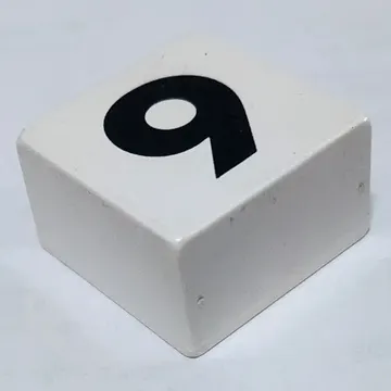 Duplo Tile 2 x 2 x 1 with '9' Print