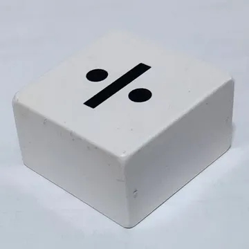 Duplo Tile 2 x 2 x 1 with Obelus / Division Sign '÷' Print