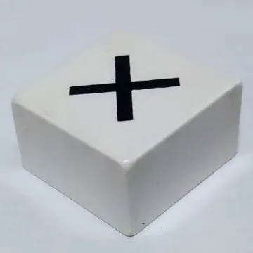 Duplo Tile 2 x 2 x 1 with Multiplication Sign 'x' Print