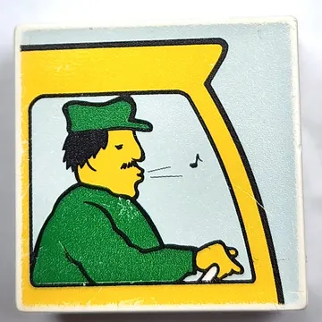 Duplo Tile 2 x 2 x 1 with Mosaic, Community 3 print - 9221-1