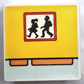 Duplo Tile 2 x 2 x 1 with Mosaic, Community 5 print - 9221-1