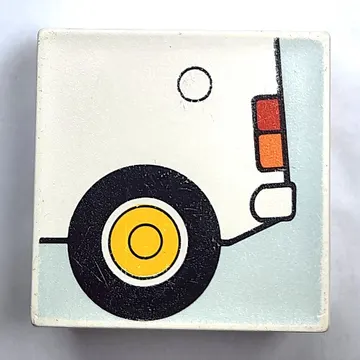 Duplo Tile 2 x 2 x 1 with Mosaic, Community 18 print - 9221-1