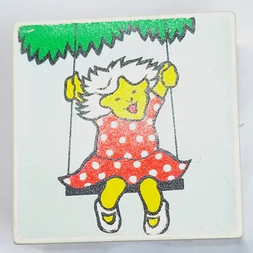 Duplo Tile 2 x 2 x 1 with Mosaic, Park 6 print - 9221-1
