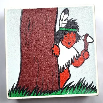 Duplo Tile 2 x 2 x 1 with Mosaic, Park 8 print - 9221-1