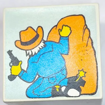 Duplo Tile 2 x 2 x 1 with Mosaic, Park 11 print - 9221-1