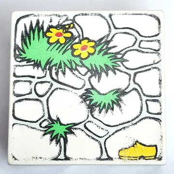 Duplo Tile 2 x 2 x 1 with Mosaic, Park 16 print - 9221-1