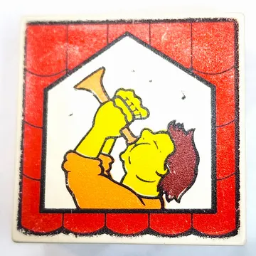 Duplo Tile 2 x 2 x 1 with Mosaic, Town 3 print - 9221-1