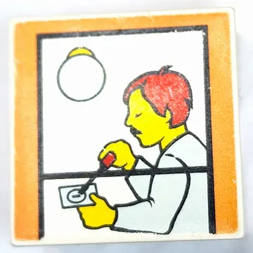 Duplo Tile 2 x 2 x 1 with Mosaic, Town 7 print - 9221-1