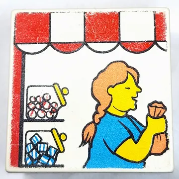 Duplo Tile 2 x 2 x 1 with Mosaic, Town 14 print - 9221-1