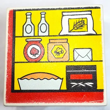 Duplo Tile 2 x 2 x 1 with Mosaic, Town 17 print - 9221-1