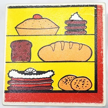 Duplo Tile 2 x 2 x 1 with Mosaic, Town 18 print - 9221-1