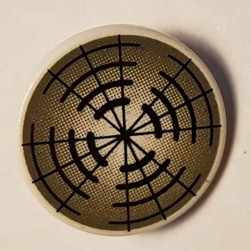 Road Sign Clip-on 2 x 2 Round with Radar Dish Print