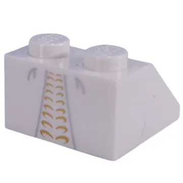 Brick Sloped 45° 2 x 2 with Wedding Dress Print