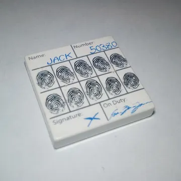 Tile 2 x 2 with Fingerprints File Jack Print
