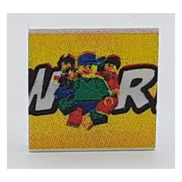 Tile 2 x 2 with LEGO World Print Medium Middle