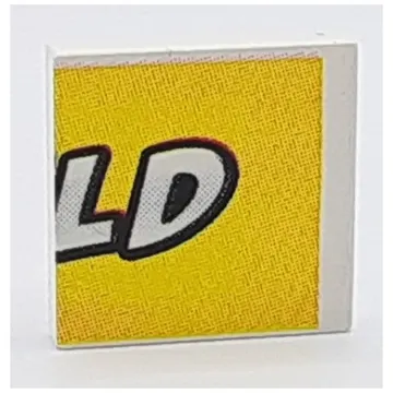 Tile 2 x 2 with LEGO World Print Medium Right