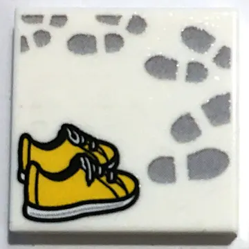 Tile 2 x 2 with Shoes / Footprints print