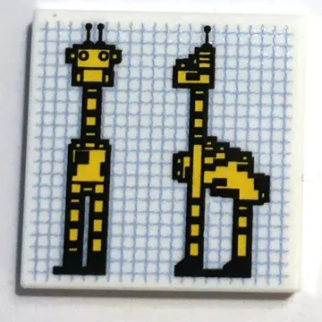 Tile 2 x 2 with Giraffes print